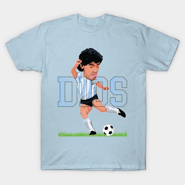 D10S Diego Maradona T-Shirt by portraiteam